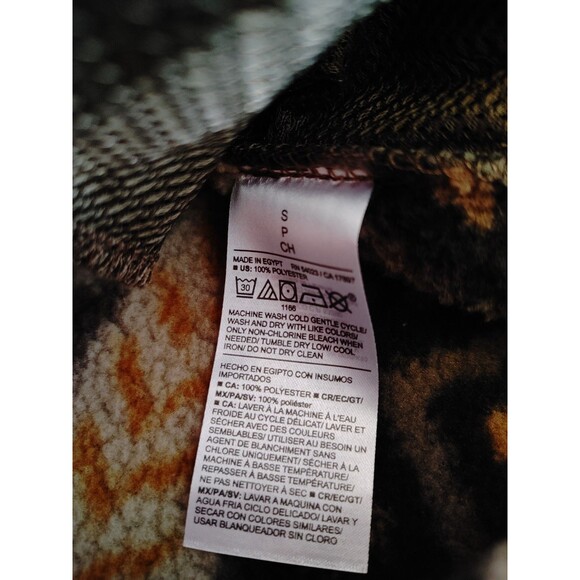 Old Navy Sherpa 1/4 Zip SHERPA UNISX S Fair Isle Aztec Fleece Sleeve POCKETS NWT - Picture 13 of 13